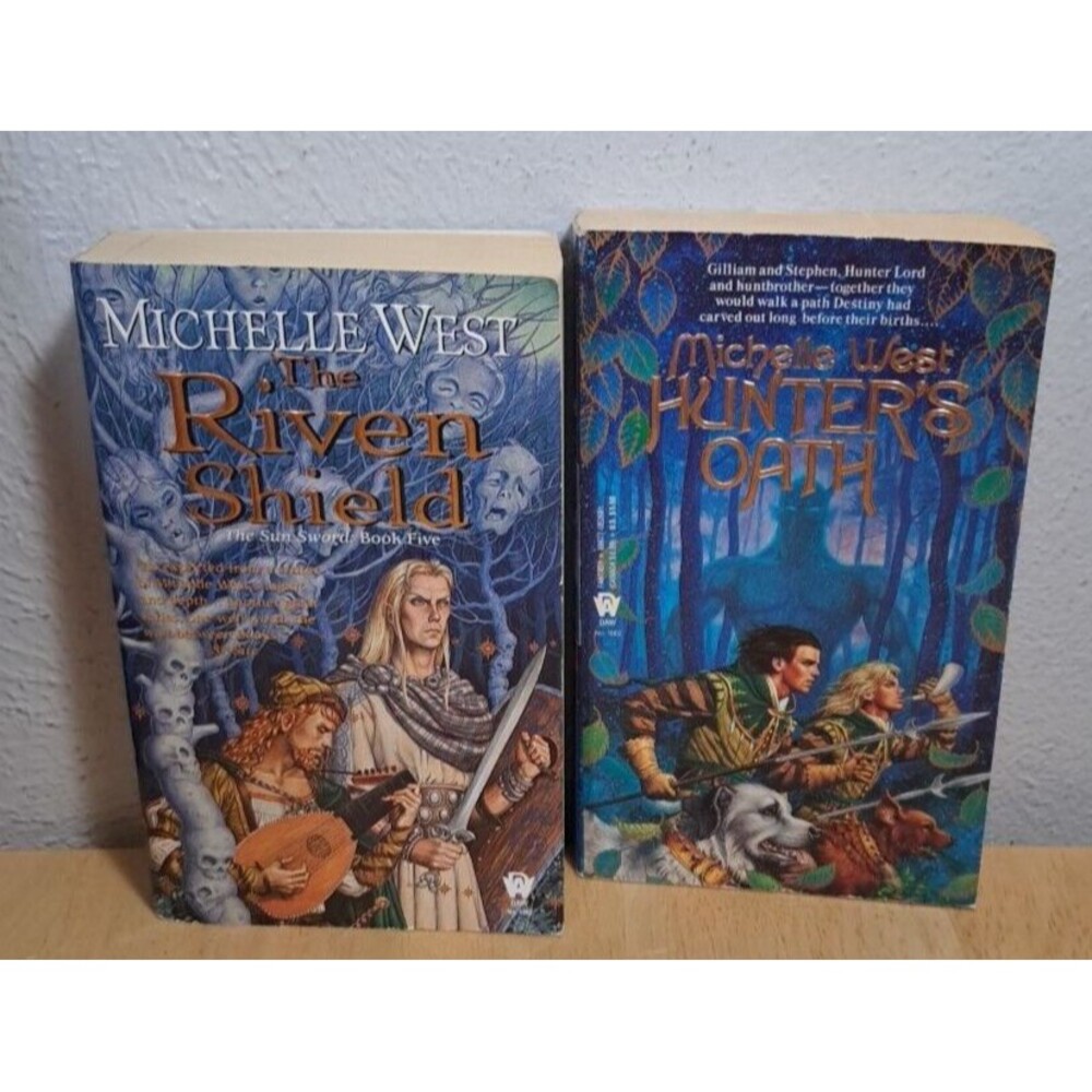2 Michelle West The Riven Shield & Hunter's Oath Paperback Books